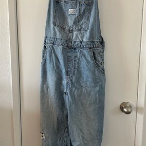 Women’s Levi Strauss Blue Denim Overalls Size Large